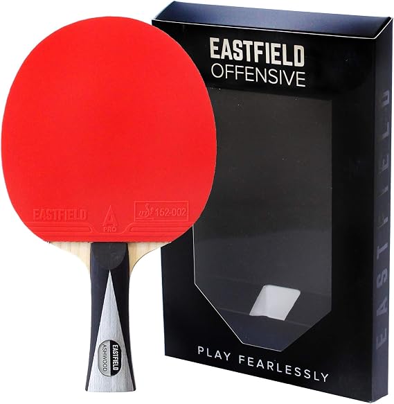Eastfield Offensive Professional Table Tennis Bat - Advanced & Elite Ping Pong Racket, ITTF Approved Professional Spin Rubber, 7-Ply Carbon Blade, Premium Competition Paddle
