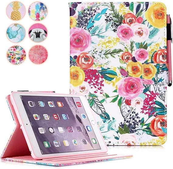 MOKASE For iPad Mini 5 Case iPad Mini 4/3/2/1 Leather Case Card Slot Stand Case with Intelligent Sleep/Wake for iPad Mini 5th Generation/Mini 4/Mini 3/Mini 2/Mini 1 - Rose