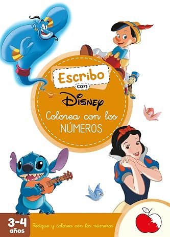 Colorea con los números (3-4 años) (Escribo con Disney): Con números y figuras para reseguir (Aprendo con Disney)