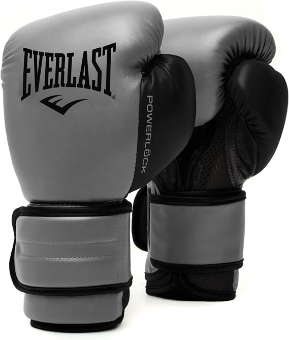 Everlast Powerlock Boxing Gloves, Boxing Gloves for Bags, Mitt Work & Sparring, Hook & Loop System, Advanced Foam Technology, Ergonomic Grip - Authentic Everlast Gear