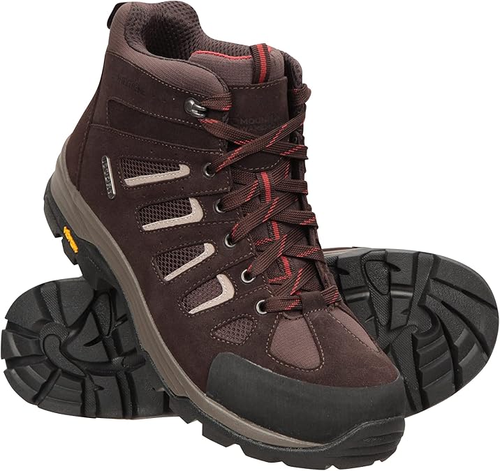 Mountain Warehouse Field Mens Waterproof Vibram Boots Brown 02 Adult Shoe Size - &