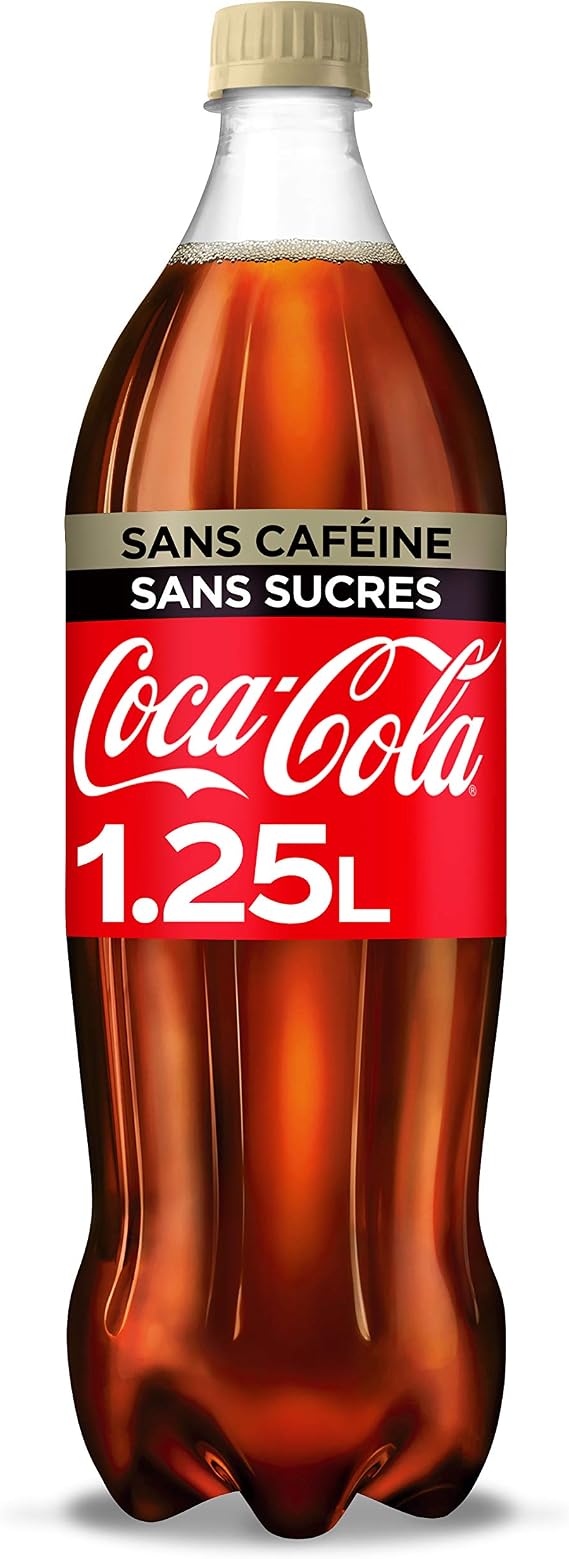 Coca Cola Coca -Cola Zero Cola Without Sugar and Without Caffeine - 1.25 L.
