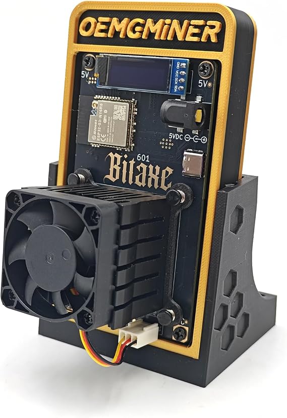 Bitaxe Gamma 601 BTC Minor 1.2TH/s, BM1370 ASIC Chip, 2.4G WiFi, 18W/TH, New Base Design Cryptography Mining Machine for Better Stability, Micro Silent Home - Compatible with S21 Pro