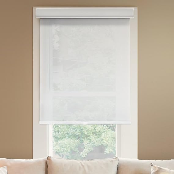 CHICOLOGY Deluxe Free-Stop Cordless Roller Shades, No Tug Privacy Window Blind, Magnolia (Light Filtering), 62" W X 72" H