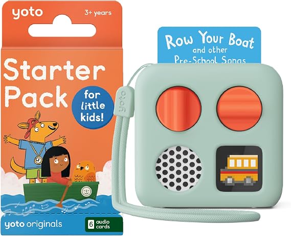 YOTO Mini (2024 Ed.) Kids Audio Player + Little Kids Pack + Case, Ages 3+