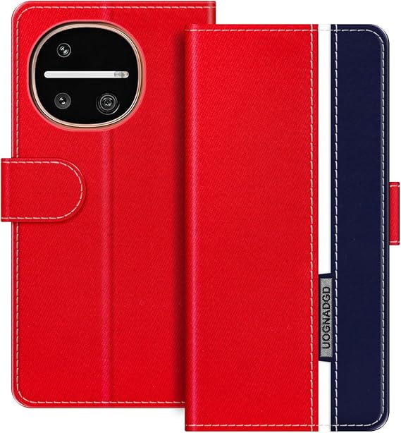 Sharp Aquos Sense 11と互換性がある ストライプレザーケース - レッド