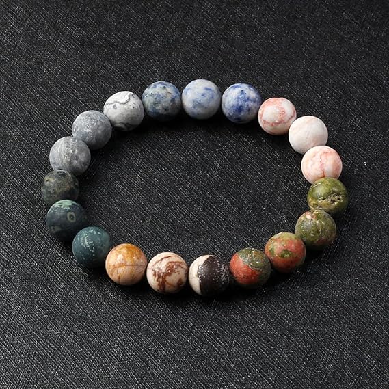 Solar System Bracelet - Gray Line Planet Bracelet Beaded Solar System Bracelet Planets In The Solar System Guardian Star Bracelets,As Shown,21Cm,8.27Inch