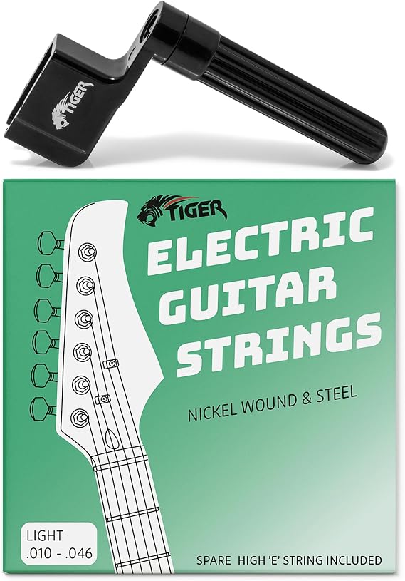 Tiger ‎EGS-WIND Electric Guitar Strings and String Winder Pack