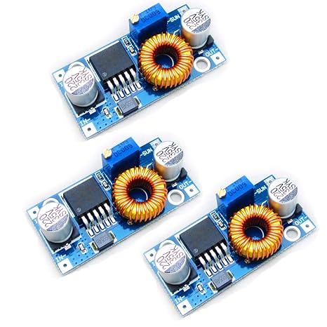 Hailege 3pcs XL4005 5A Adjustable DC-DC Buck Step Down Power Module Non-Isolated Buck Module 4-35V to 1.25-32V