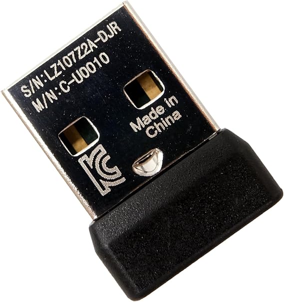 マウス用USBユニファイイングレシーバー – 2.4G ナノドングル 統一シンボル付きLogitechマウスに対応 オレンジプリントまたは無色のエンボス加工 マウスのみ キーボードには使用できません