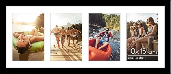 Americanflat Collage Picture Frame 10 x 15 cm Black - Picture Frame 20 x 51