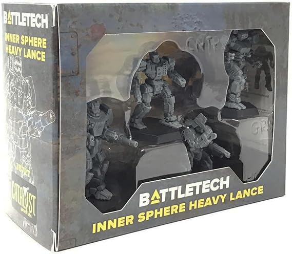 Catalyst Game Labs BattleTech | Miniatures | Inner Sphere Heavy Lance | Expansion | Miniature Game Ages 14+, Black
