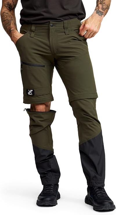 RevolutionRace Range Pro Men's Stretch T Zip-Off Pants Convertible Hiking Trousers for Outdoor Activities
