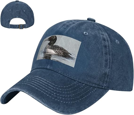 Baseball Cap Adjustable Sun Hat Loon Nature Bird Dad Hat Cotton Trucker Hat Classic Golf Hat