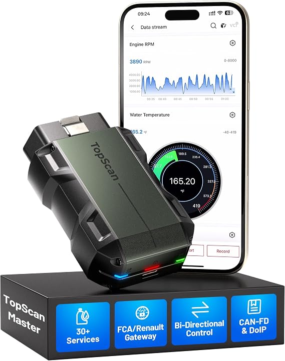 TOPDON TopScan Master Wireless OBD2 Scanner Bidirectional with 30 Resets