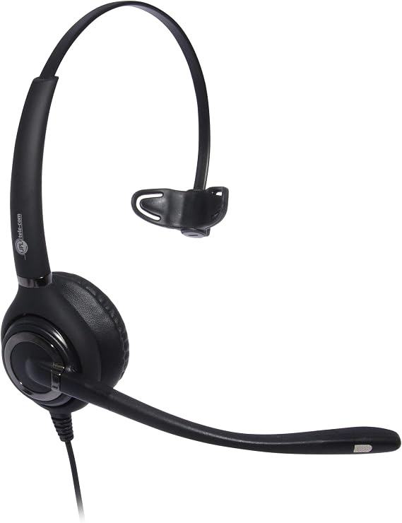 JPL Headset 501S-PM Monaural, Corded, Mid Office / Contact Centre, (QD) Quick Disconnect System, Surround Shield Noise Cancelling Microphone – Black