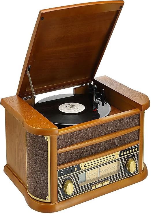Nostaljik JOT402AM DÖNENCE Pikap Ahşap 2X5W Stereo Spk MP3 Çalar USB-Radyo-CD-Kaset BT Müzik Çalar