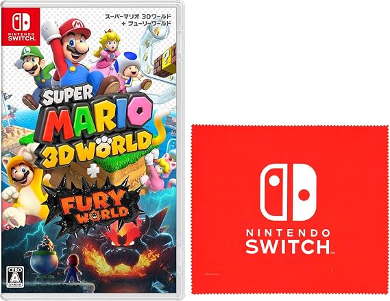 スーパーマリオ 3Dワールド + フューリーワールド -Switch 限定特典Nintendo Switch ロゴデザイン マイクロファイバークロス 同梱