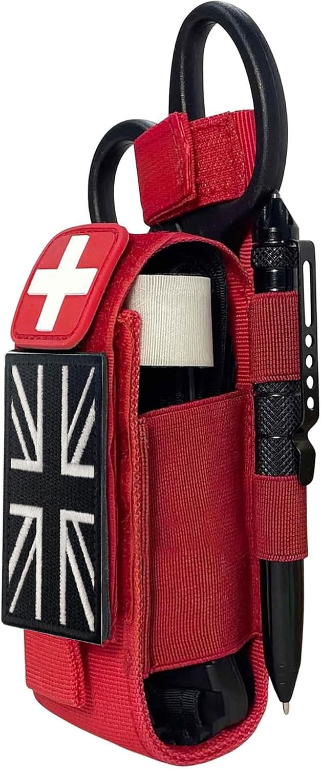 Upgrade 1000D Laser Cut Molle Tourniquet Pouch Holder, Tactical Tq & Trauma Medical Shear Pouches
