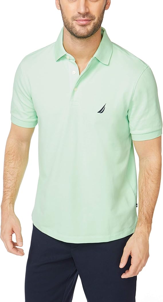 Nautica Men's Short Sleeve Solid Stretch Cotton Pique Polo Shirt Polo Shirt (Pack of 1)