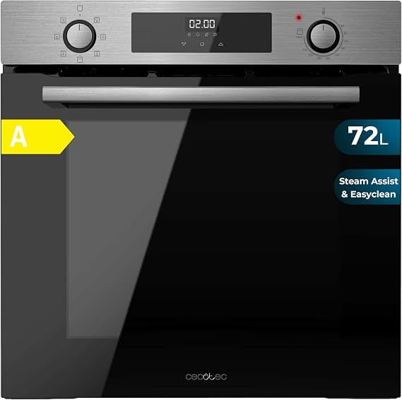 Cecotec Bolero Hexa M226000 Inox A. 2800W, 72L, 7 Functions, Grill Mode, Fan Assisted Grill, Convection Mode, Defrost, Steam Base X2, Steam EasyClean, Steam Assist [Energy Class A]