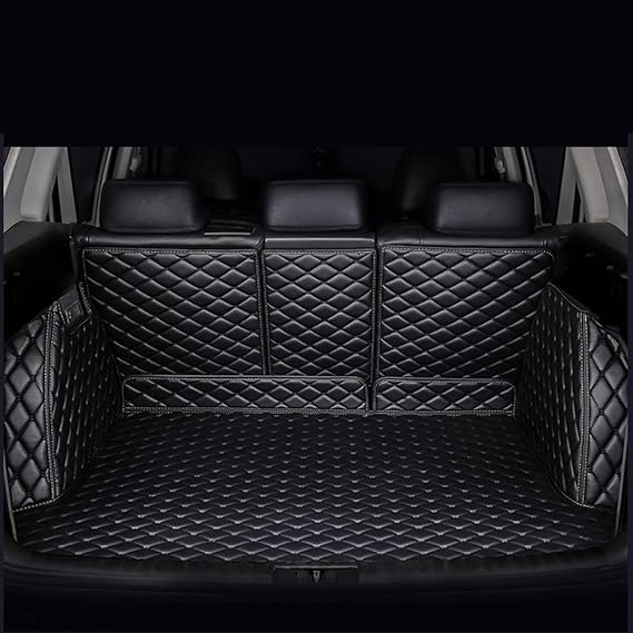Full Coverage Leather Car Boot Mat for BYD Seal U DM-i 2024-2025(audio à droite), Car Trunk Mats Cargo Storage Protector Tray Waterproof Luggage Pad Interior,Black/A