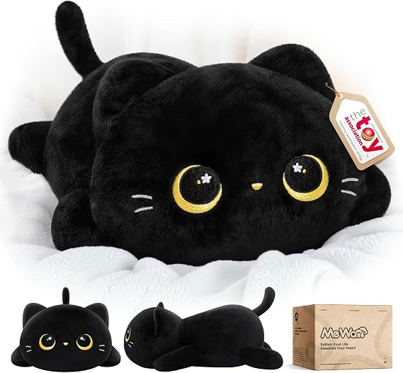 Mewaii Black Cat Teddy Cute Plushies, Ultra-Soft, 33cm (13in)