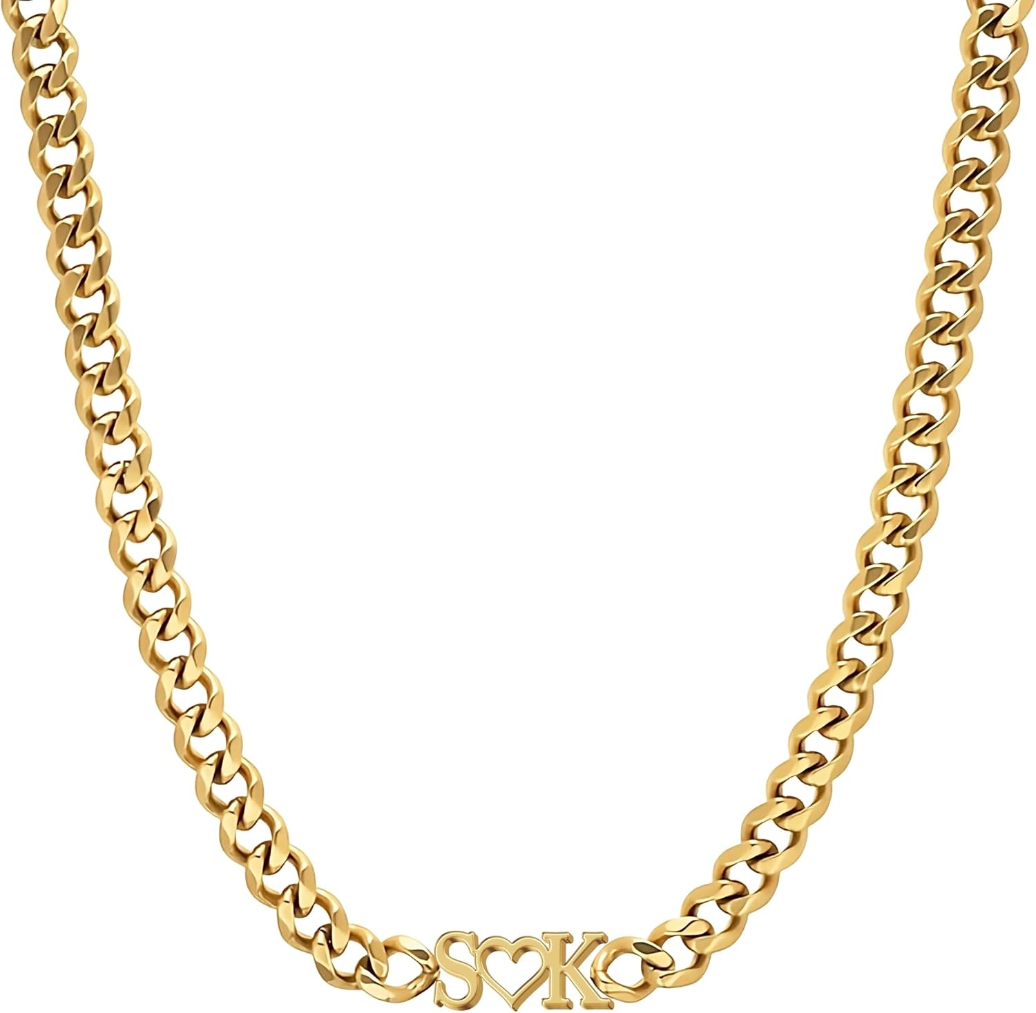 UMAGICBOX Personalised Initial Choker Necklace | 18K Plated Dainty Letter Pendant | Adjustable Waterproof Chain 14"-16" | Elegant Women's Jewellery for Daily Wear & Special Occasions