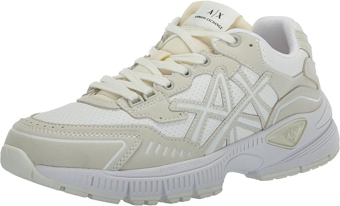 A | X Armani Exchange メンズ チャンキー レースアップ ロゴ スニーカー