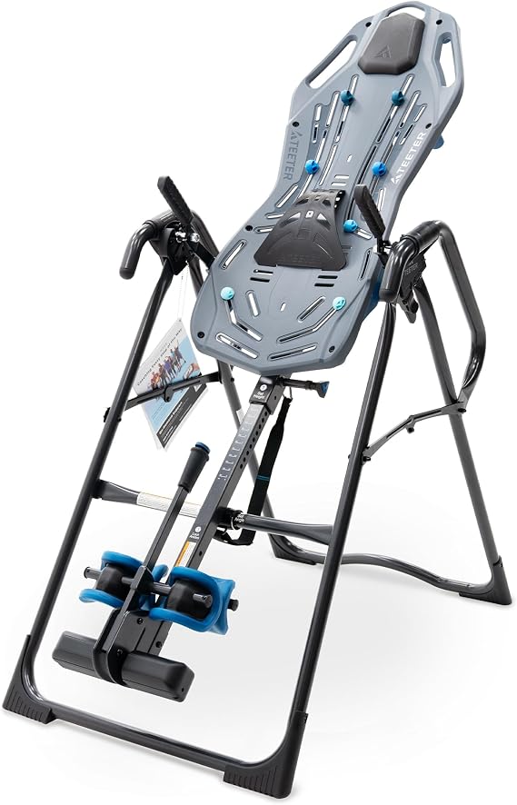 Teeter FitSpine X3 Inversion Bench Adjustable Stretch Bench Back Stretcher and Gravity Trainer to Relieve Back/Neck Pain Inversion Table for More Well-Being