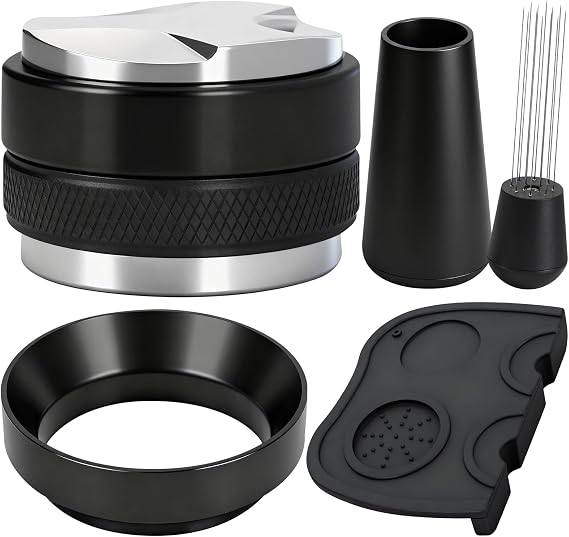 51mm Coffee Tamper Set : Espresso Accessories Kit with Distributor,WDT Tool
