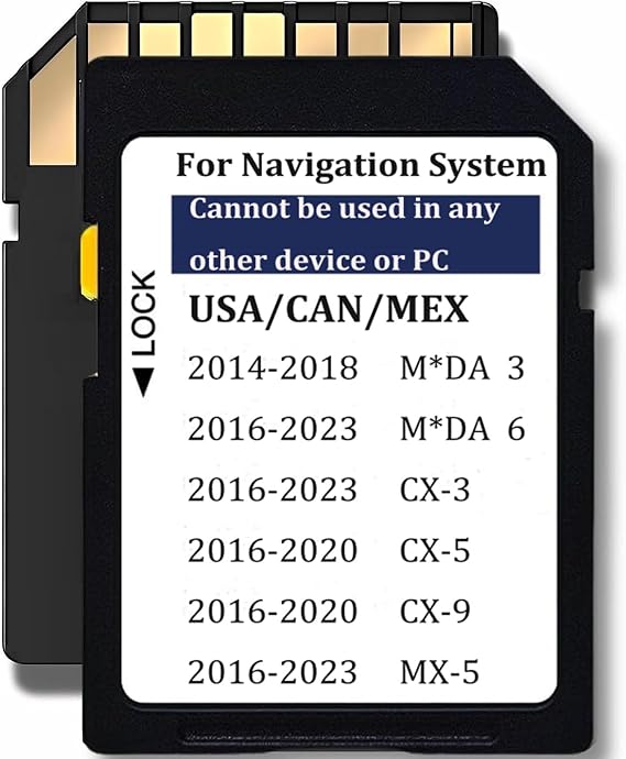 Navigation SD Card for Mazda 3,6,CX3,CX5,CX9,MX5 GPS Maps without