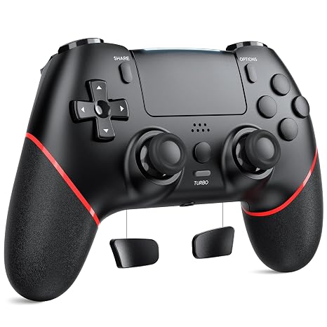 Sefitopher Wireless Controller für PS4 Game Controller für PS4/Pro/Slim/PC mit Hall-Effekt-Joystick 1000-mAh-Akku Dual-Vibration Turbo 2 Programmierbare Tasten 6-Achsen Gyro Sensor