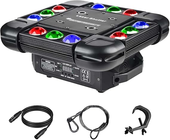 Moving Head Light, Dj Lights, DMX Controller and Sound Activated 12 * 10W RGBW Led Christmas Stage Light [Energy Class G]