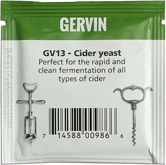 Gervin GV13 Cider Yeast Sachet 5g For The Rapid & Clean Fermentation Of All Types Of Cider