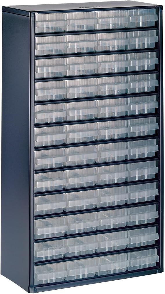 raaco RAA137393 Parts Storage, Blue/Transparent