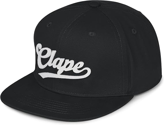 Clape Snapback Cap Structured Unisex Flat Brim Baseball Hat Adjustable