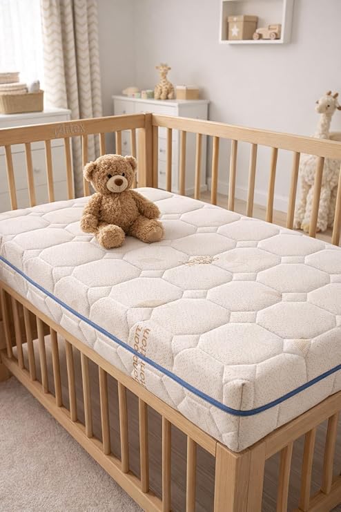 Artex 12Cm Cotton Süngerli Bebek Çocuk Beşik Yatağı 70x110 Yıkanabilir Kılıflı Park Yatak Oyun Parkı