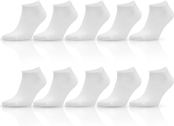 SONNORS 6-10 Çift Uniseks Sneaker Kadın Erkek Çorap - Nefes Alabilir Bambu Yumuşaklığı Günlük Giyim Koşu Yürüyüş Egsersiz Kısa Bilek Spor Çorabı - Beyaz ve Siyah