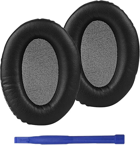 Adhiper Cloud III Replacement Ear Pads for HyperX Cloud Stinger, Cloud Flight, CloudX, Cloud II, Cloud III, Cloud Pro, Cloud Alpha, Cloud Core, Cloud Mix Headphones - Protein Leather and Memory Foam Black