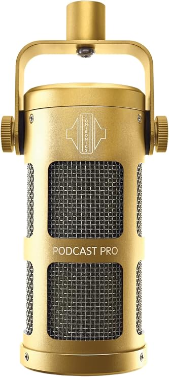 SONTRONICS Ultra Unidirectional Dynamic Microphone for Podcast PODCAST PRO GOLD Gold