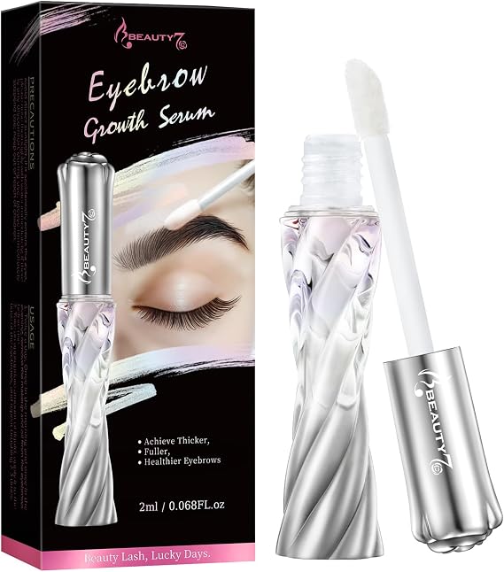Beauty7 Eyebrow Growth Serum, Enhancing Eyebrow Growth, Natural Ingredients, Clear Gel, Unisex Adult
