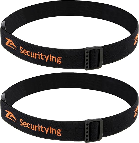 SecurityIng 2 Pcs Elastic Headband Adjustable Headlight Strap [Energy Class A]