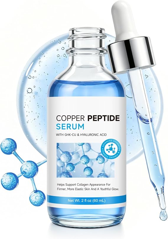 GHK-Cu Peptide Serum, copper peptides serum for deep hydration of the face, promotes elasticity and firmness of the skin in all skin types