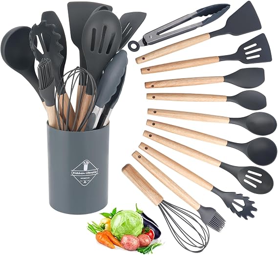 12PCS Kitchen Utensils Set, Nonstick Heat Resistant, BPA Free Food Grad