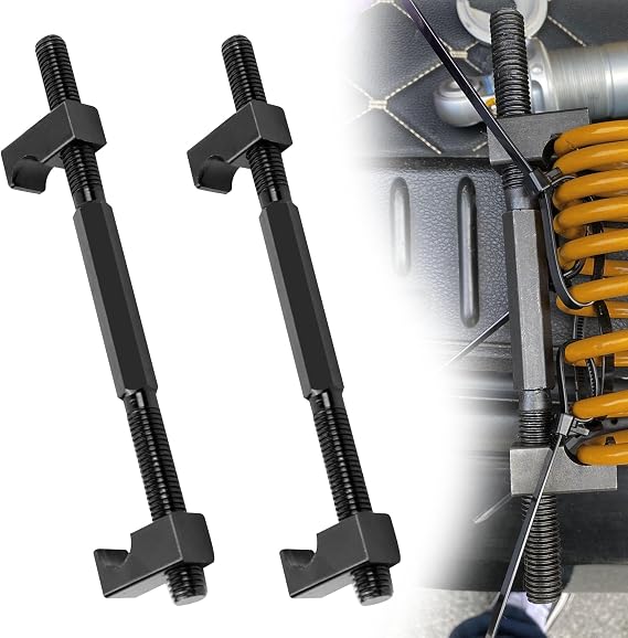 Motorcycle Spring Compressor, Universal Shock Absorber Tool, Motorcycle-Specific Tool, Heavy-Duty Spring Compressor, Tuning, Lowering Brake, Coil and Strut, 225mm Spring Compressor, 2 Pieces