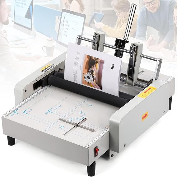 A3 Booklet Maker Machine, Booklet Folding Binding Machine, 11.7"x16.5" for Saddle Stitch Brochures, Manuals, for School/Office
