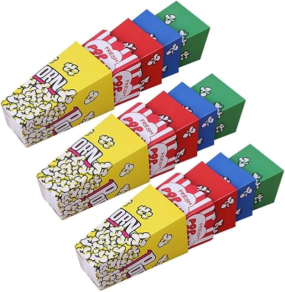 100pcs Popcorn Containers Popcorn Boxes Popcorn Bags Popcorn Boxes Food Food Paper Popcorn Boxes Plastic Popcorn Containers Disposable Tableware Oil Resistant Water Fry Food Paper Tableware Restaurant