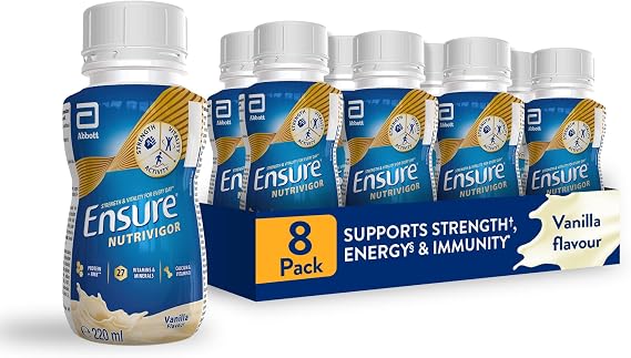 Ensure NutriVigor - Vanilla Flavour Shake –8x220ml – Nutritional Supplement