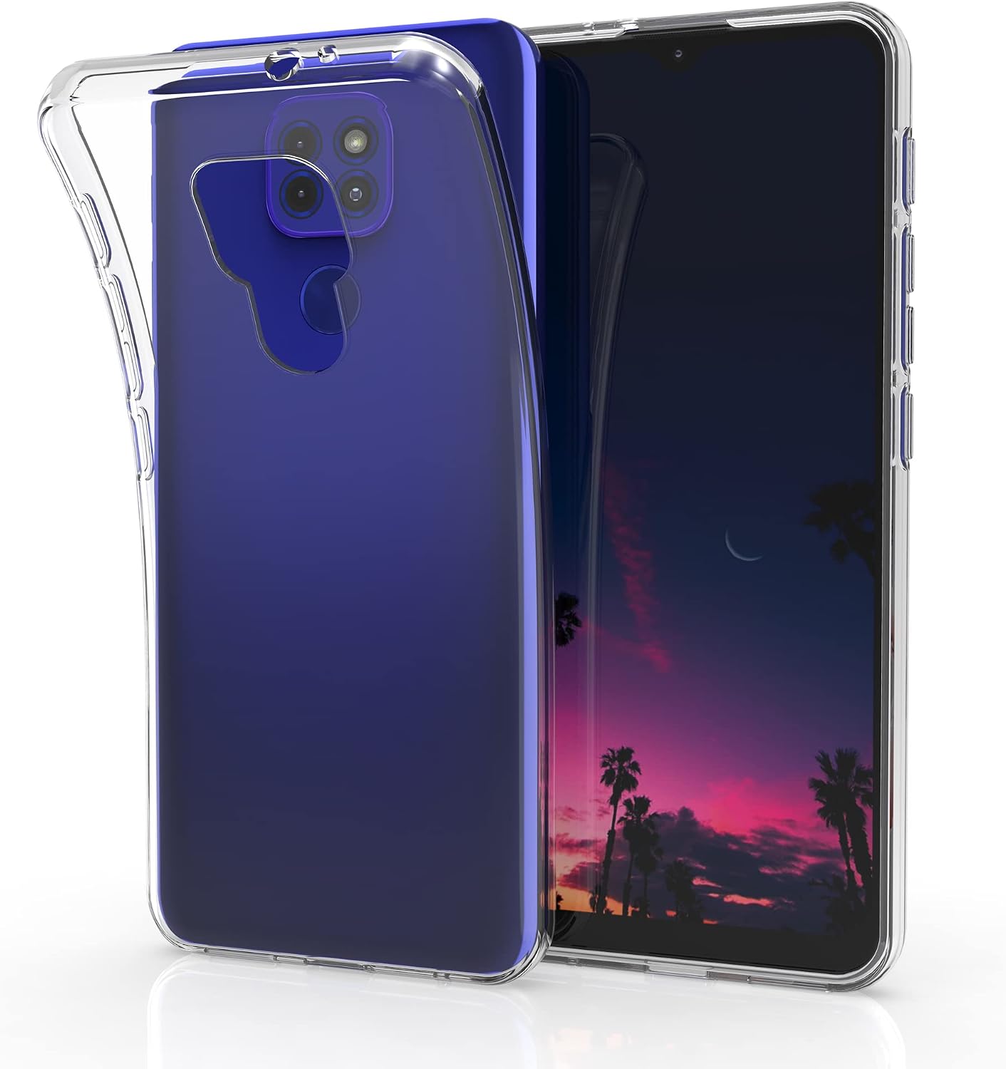 kwmobile Case Compatible with Motorola Moto G9 PlayMoto E7 Plus - Clear Case Soft Slim Flexible Protective TPU Phone Cover - Transparent